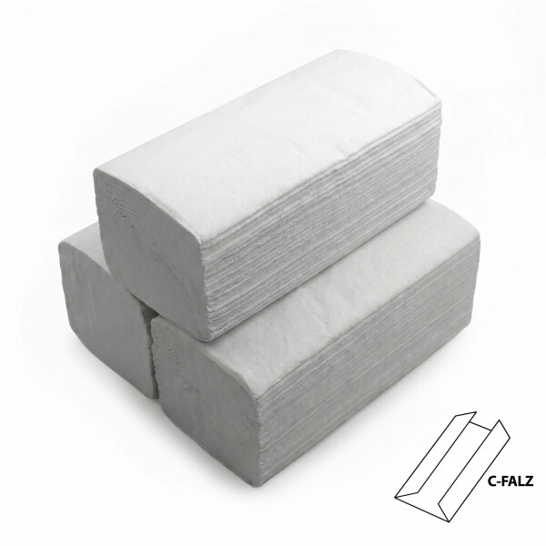 Essuie-mains plié en C Essuie-mains plié en C 1 pli 25x33 cm cellulose blanc