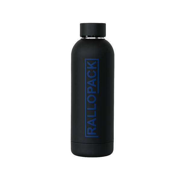 rallopack thermoflasche 500ml schwarz heiss kalt getraenk modern handlich
