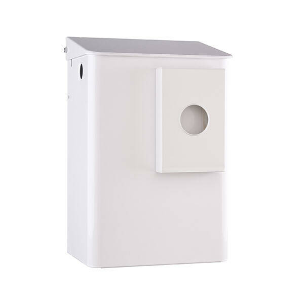 rallopack hygiene abfallbehaelter 6 liter edelstahl weiss hygienebeutelhalter