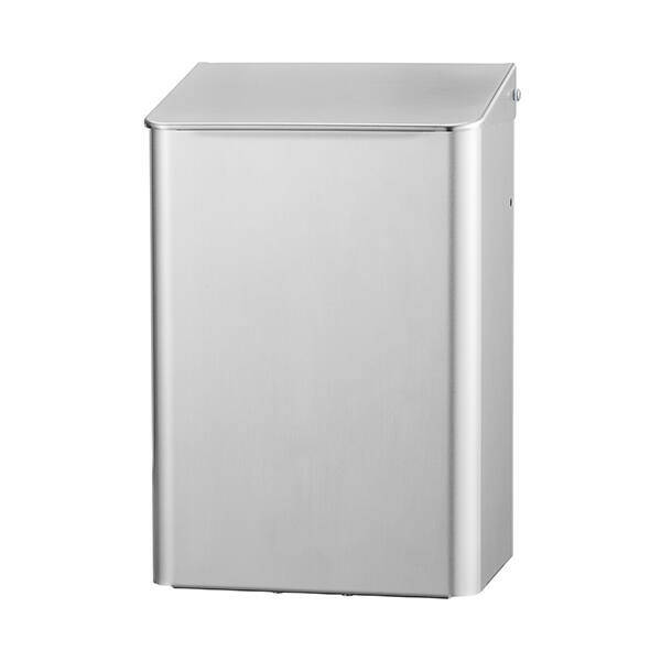 rallopack wand abfallbehaelter 6l aluminium silber eloxiert klappdeckel rallopack wand abfallbehaelter 6l aluminium silber eloxiert klappdeckel