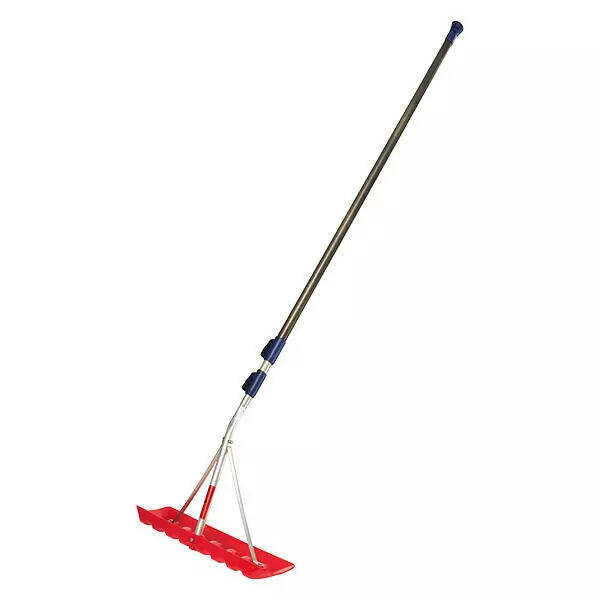 dachraeumer mit teleskopstiel aluminium schneeraeumer rallopack