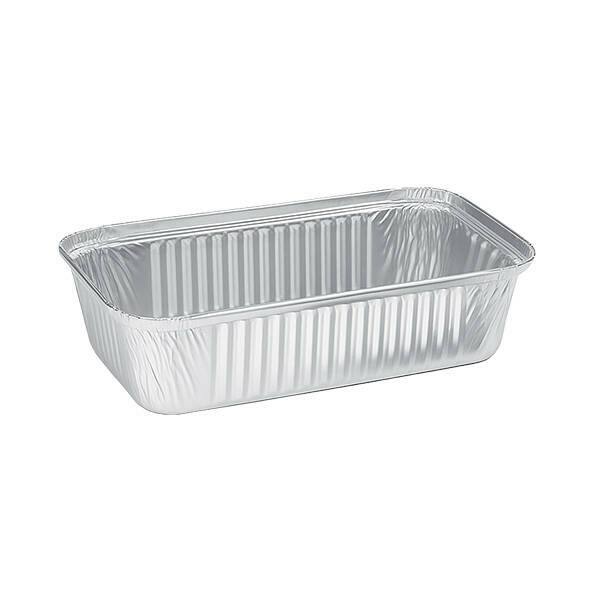 rallopack aluschale 910ml silber 218x114mm