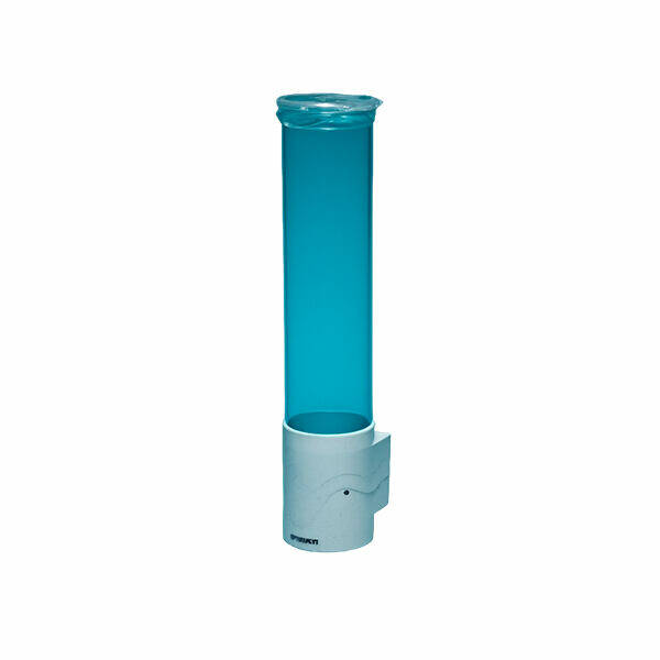 rallopack becherdispenser 70mm blau transparent kunststoff spender