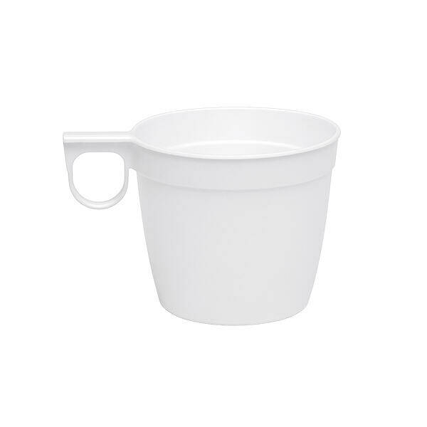 rallopack kaffeetasse 1 8dl weiss ps kunststoff einweg mit henkel