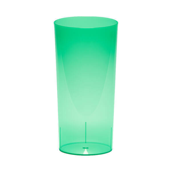 rallopack longdrinkglas 3dl ps gruen leuchtend kunststoff einweg