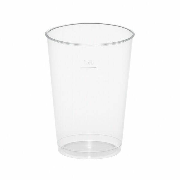 rallopack trinkbecher 1dl transparent einweg plastikbecher