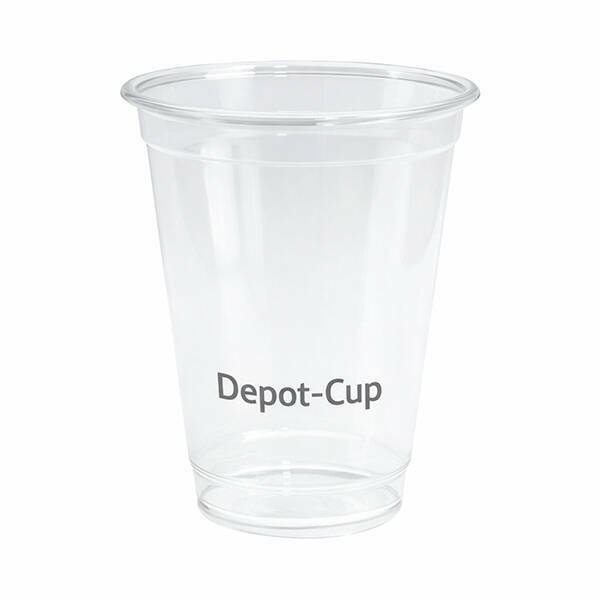 rallopack trinkbecher depot cup mehrwegbecher rpet 2dl transparent bedruckt