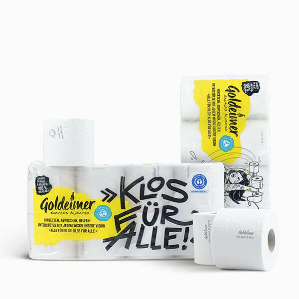 Goldeimer Klopapier 3-lagig 56 Rollen - Recycling Toilettenpapier kaufen bei Rallopack