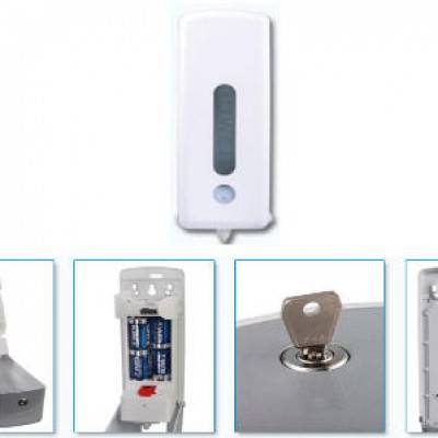 Distributeur de désinfectant blanc Distributeur de désinfectant blanc